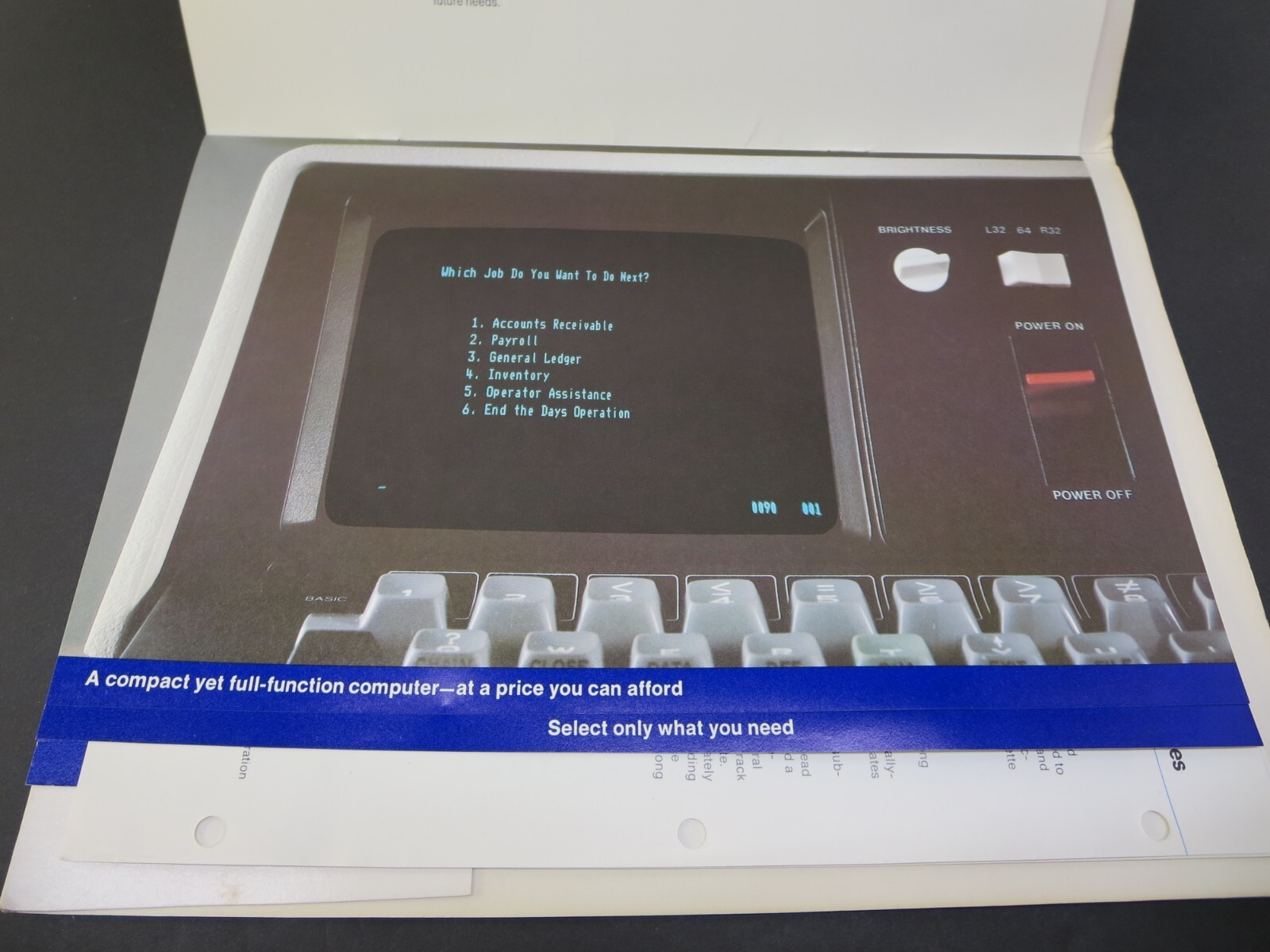 Vintage 1980 IBM Computer Sales Brochure/ Price Est. Rare