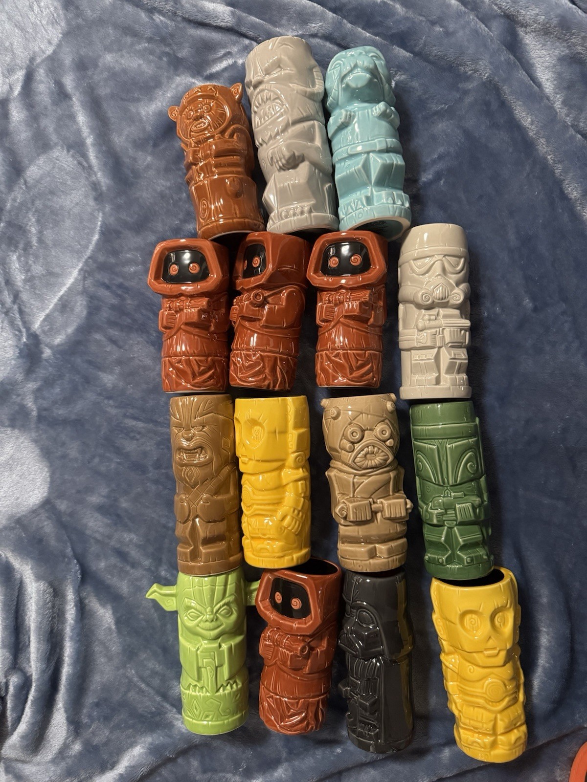 Star Wars Geeki Tikis Ceramic Mugs Lot of 15 – Yoda, Stormtrooper, Jawa, & More