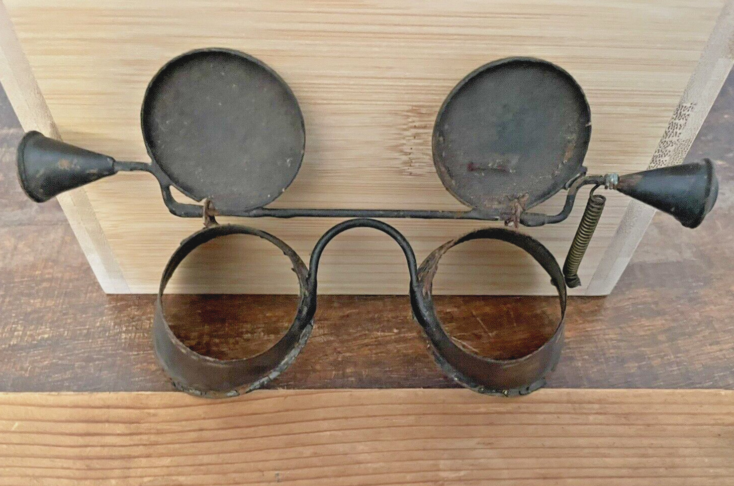 Antique Masonic Hoodwink Goggles IOOF Odd Fellows Ritual Blindfold Steampunk