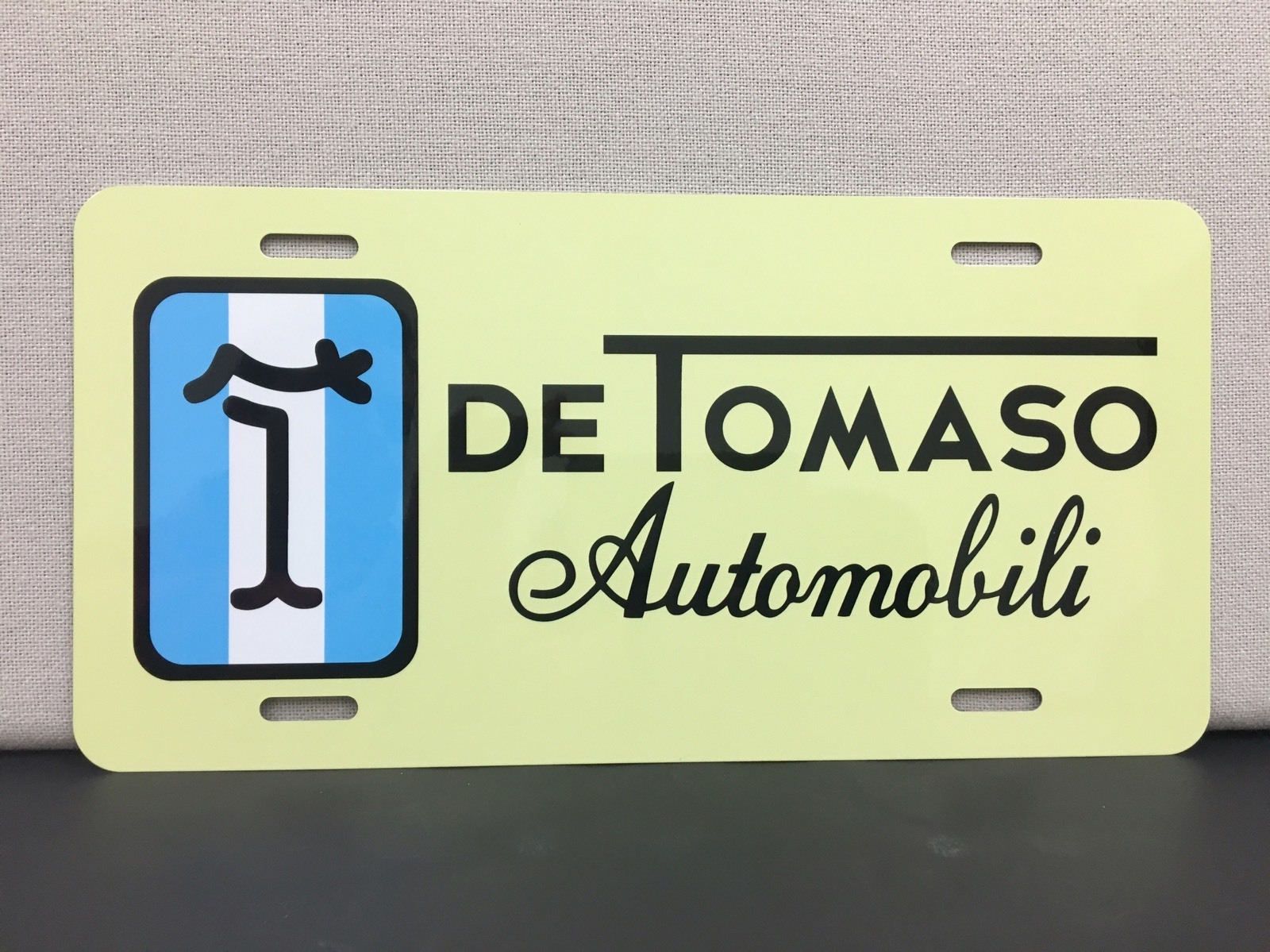 DE TOMASO MANGUSTA PANTERA AUTOMOBILI LICENSE PLATE