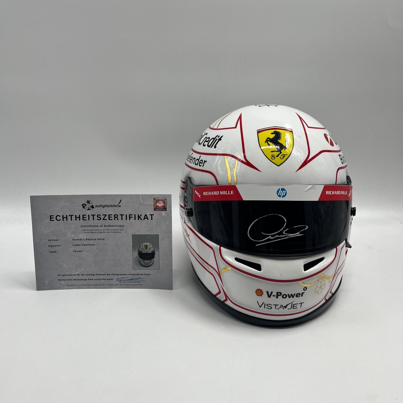 Lewis Hamilton Formula 1 Helmet Signed With Authenticity Certificate 1:1
