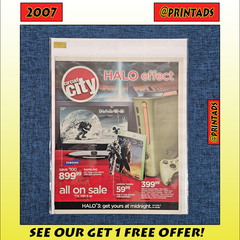 2007 Halo 3 Circuit City 28 Page Unread Catalog
