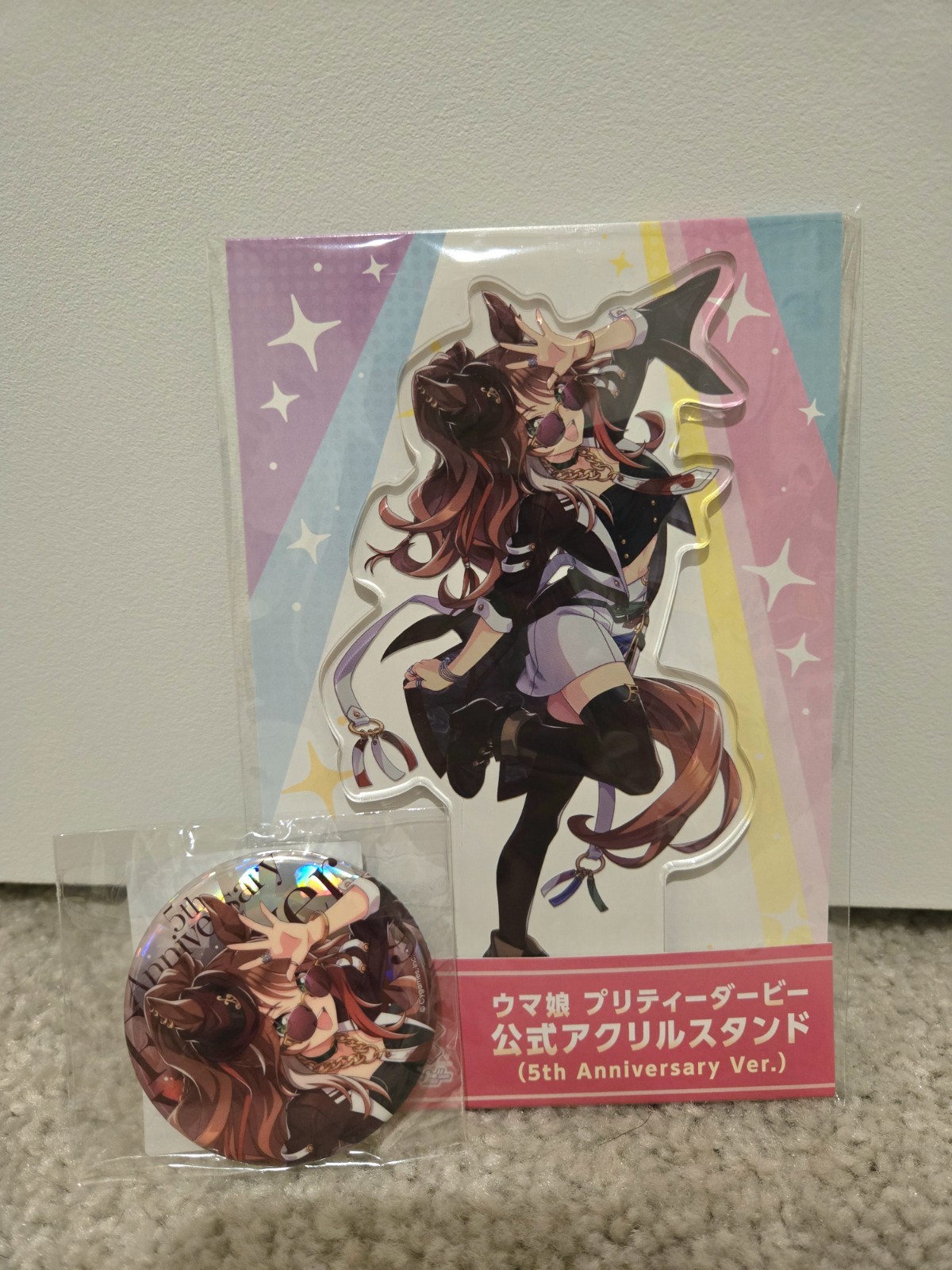 Uma Musume Forever Young Acrylic Stand and Badge 5th Anniversary Set | US SELLER