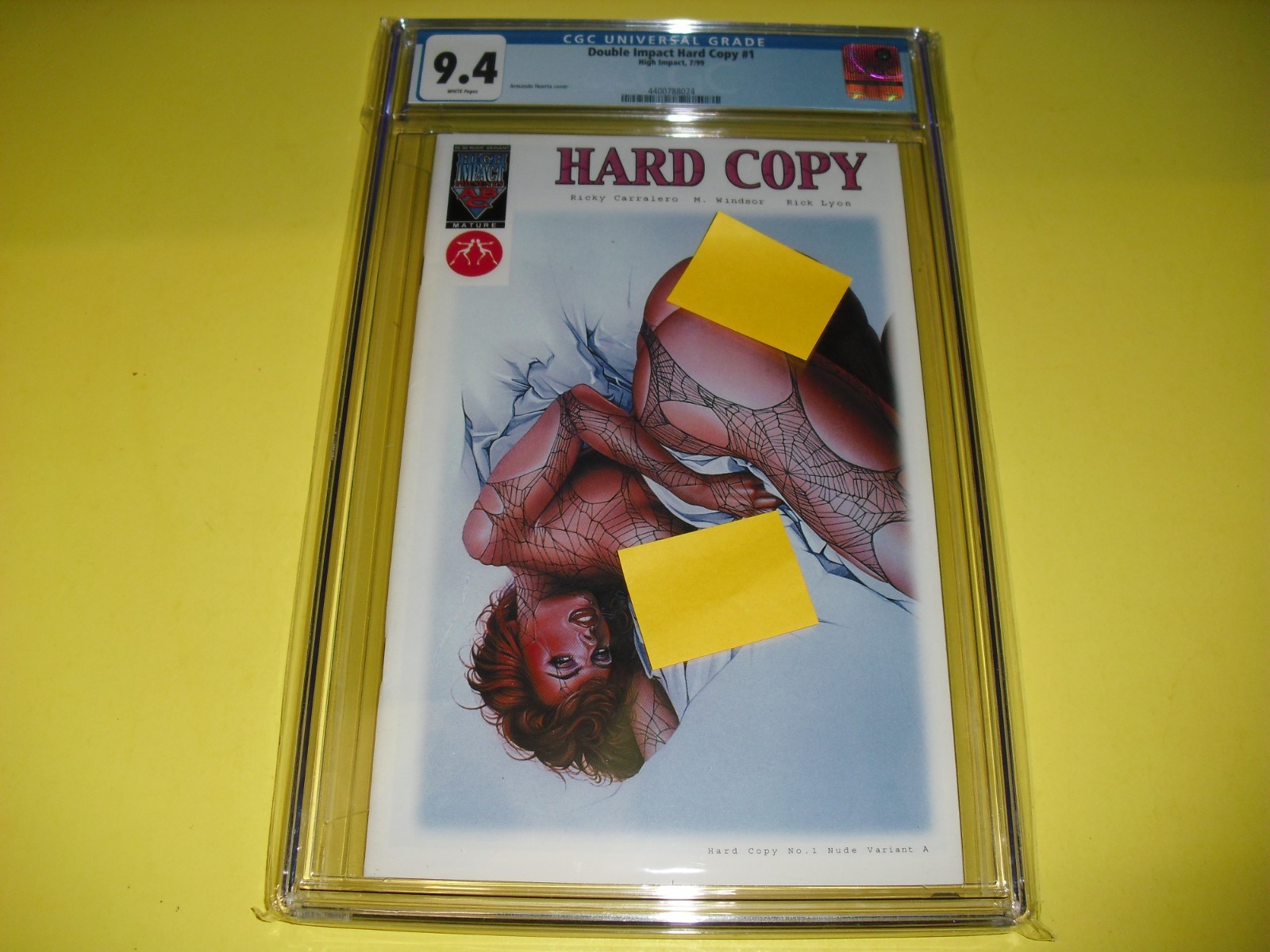 Double High Impact Hard Copy #1 CGC 9.4 from 1999 Huerta variant cover NM K952