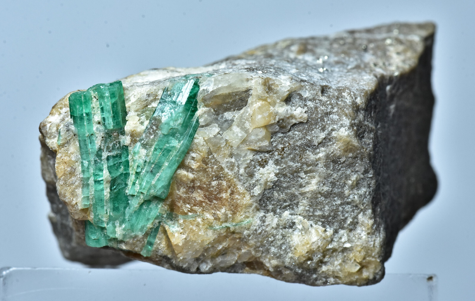 Unique V Shape Emerald Crystal On Matrix From Panjshir Afghanistan 27 Gram
