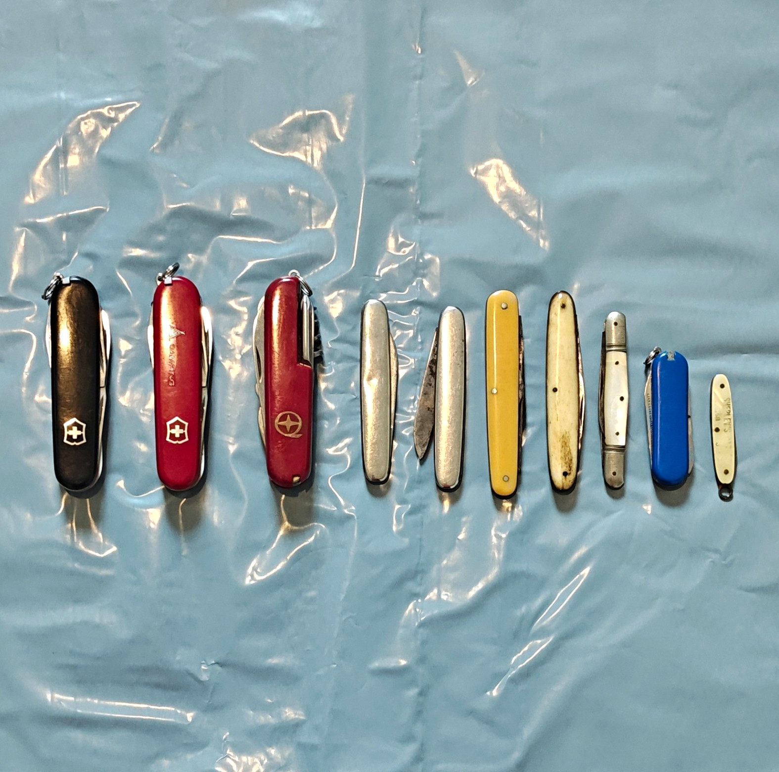 Mixed Vintage Pocketknife Lot of 10; Includes Victorinox, Sheffield,Ohligs &more