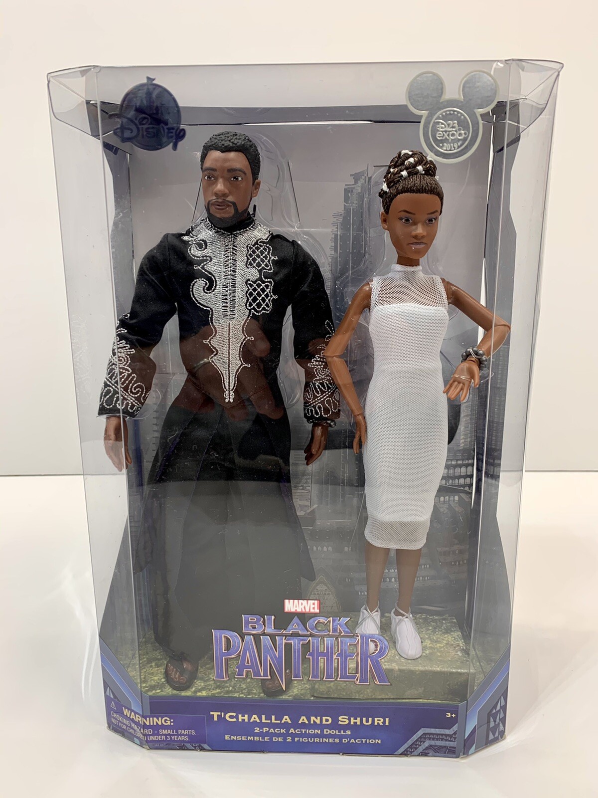 T\'CHALLA AND SHURI 2-PACK ACTION DOLL SET D23 EXPO 2019 LIMITED RELEASE RARE HTF