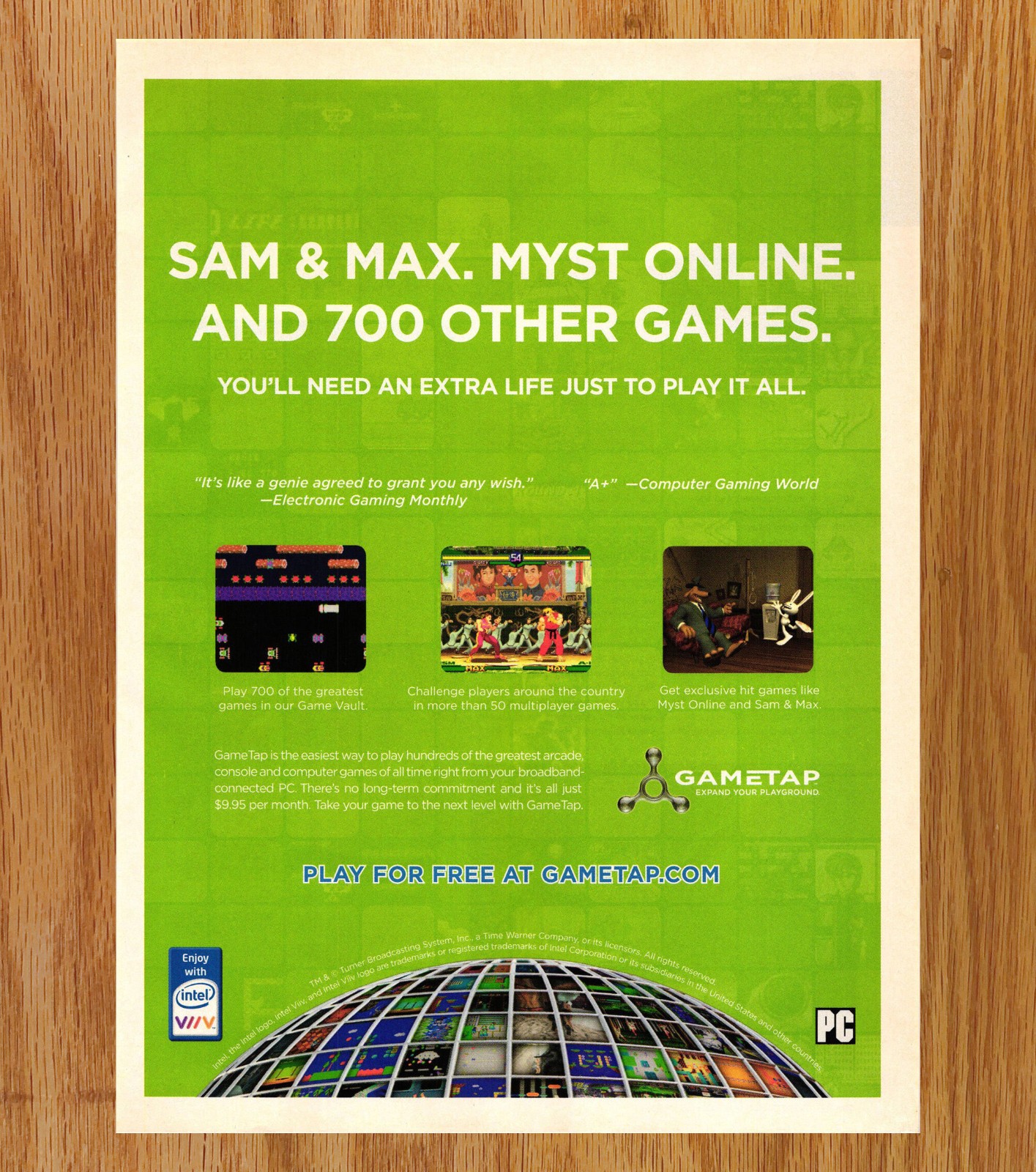 SAM & Max - Myst Online GameTap Play for Free - Video Game Print Ads Poster 2007