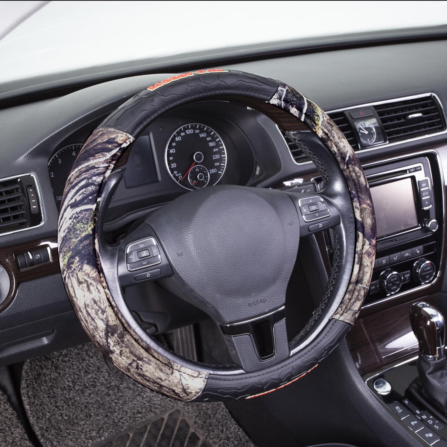 Mossy Oak 1PC Heavy Duty Truck Steering Wheel Cover Camo Green - Universal Fit