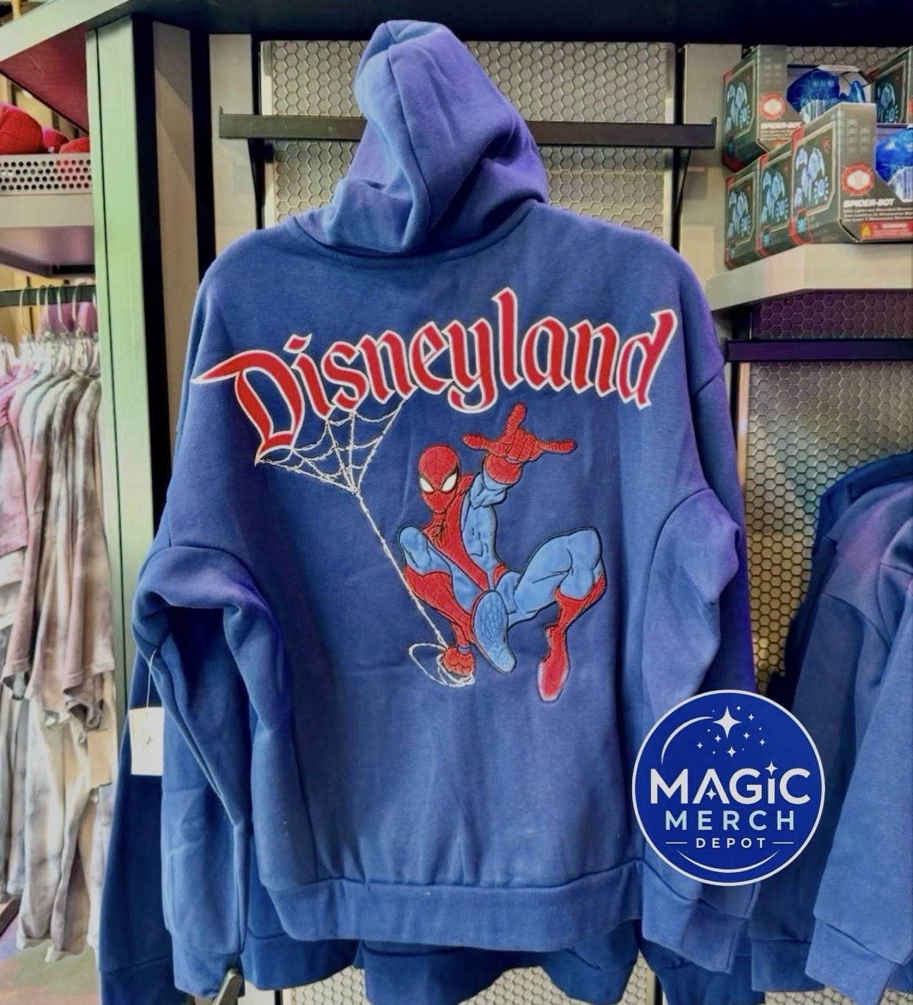 Disney Parks Disneyland Avengers Campus Spiderman Adult Hoodie ALL SIZES