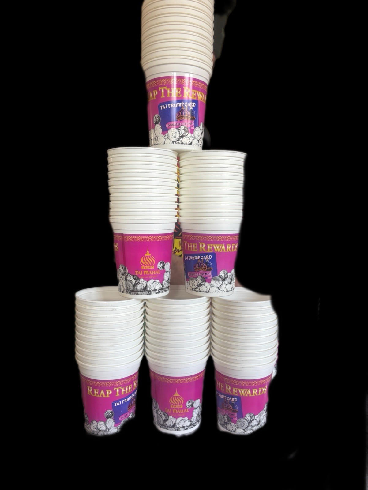 Taj Mahal Trump Card Casino Collectible Cups Reap The Rewards