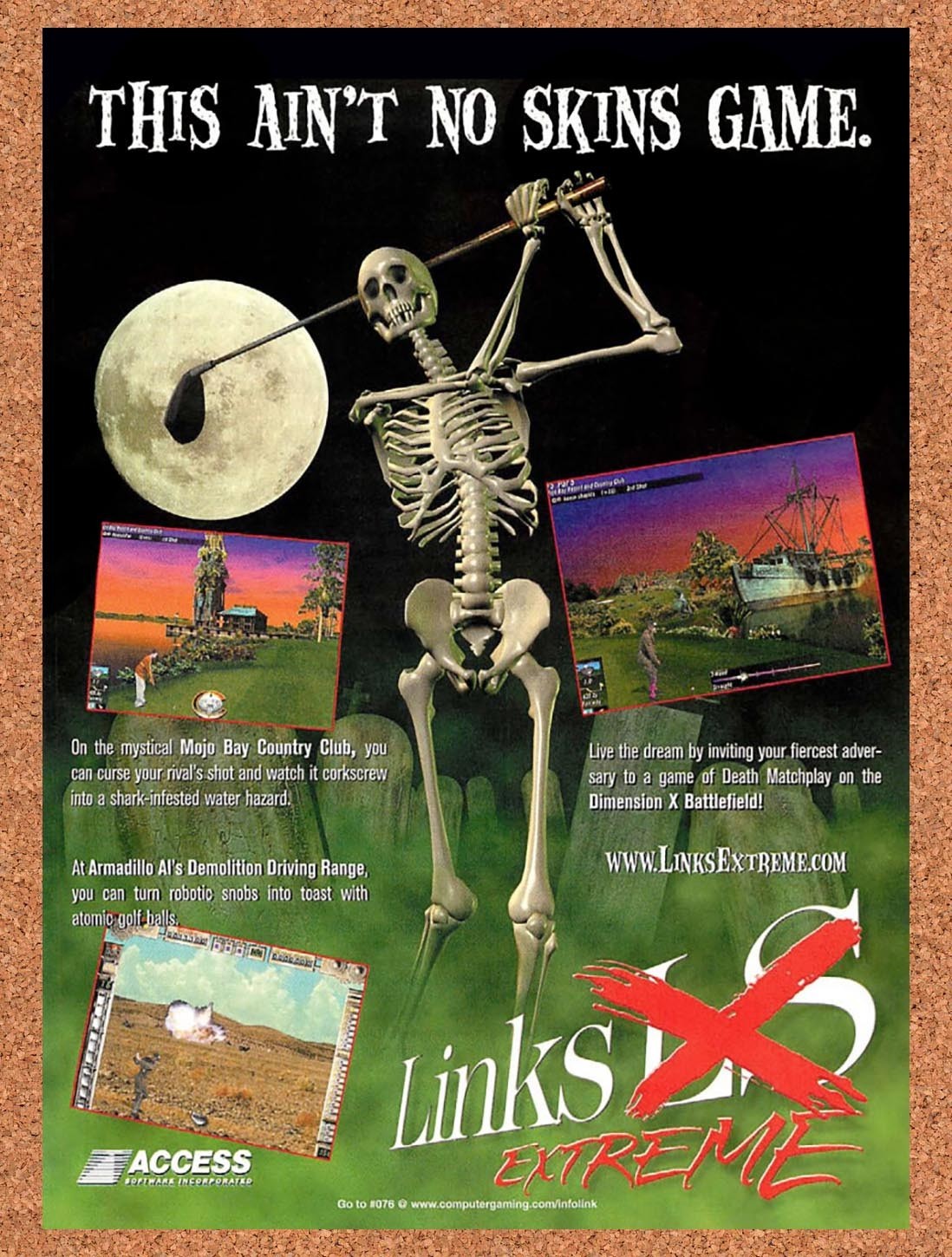 1999 Links Extreme Golf PC Original Advertisement / Retro Promo v1