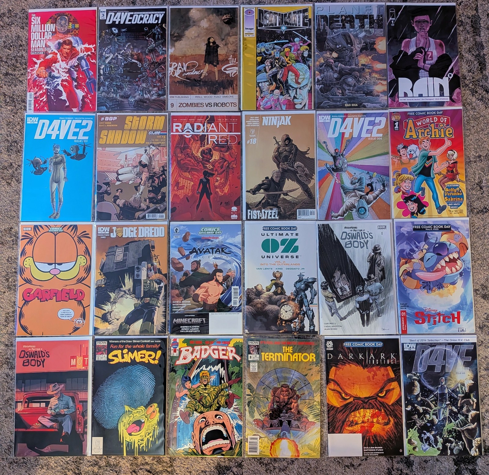 Big Comic Book Lot of 24 Various Independent Titles (IDW, Image, Boom, & More)