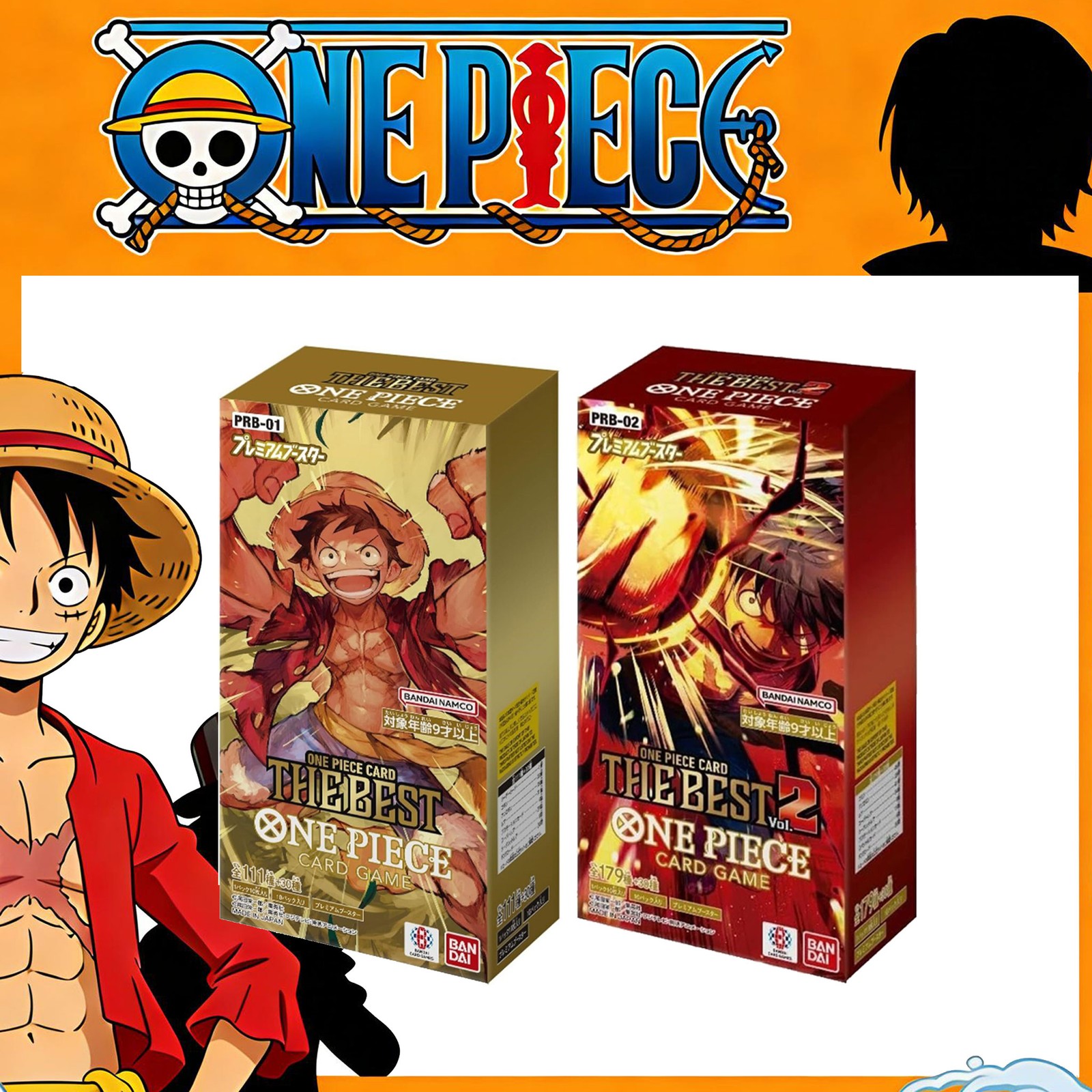 ONE PIECE Card Game Premium The Best vol.1 vol.2 PRB-01 PRB-02 Box Japanese