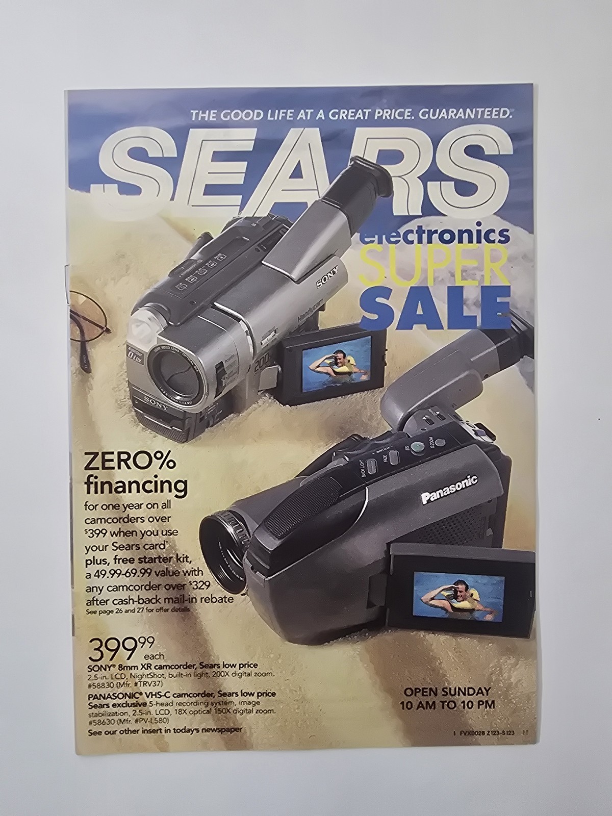 Sears 2000 Camcorder Super Sale Panasonic Electronics Circular Catalog 28 Pages