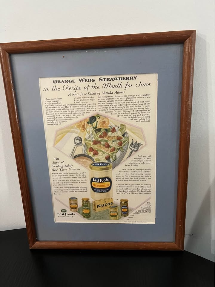 ORIGINAL 1929 Ad Best Foods Gold Medal Mayonnaise Nucoa Pickle Relish 