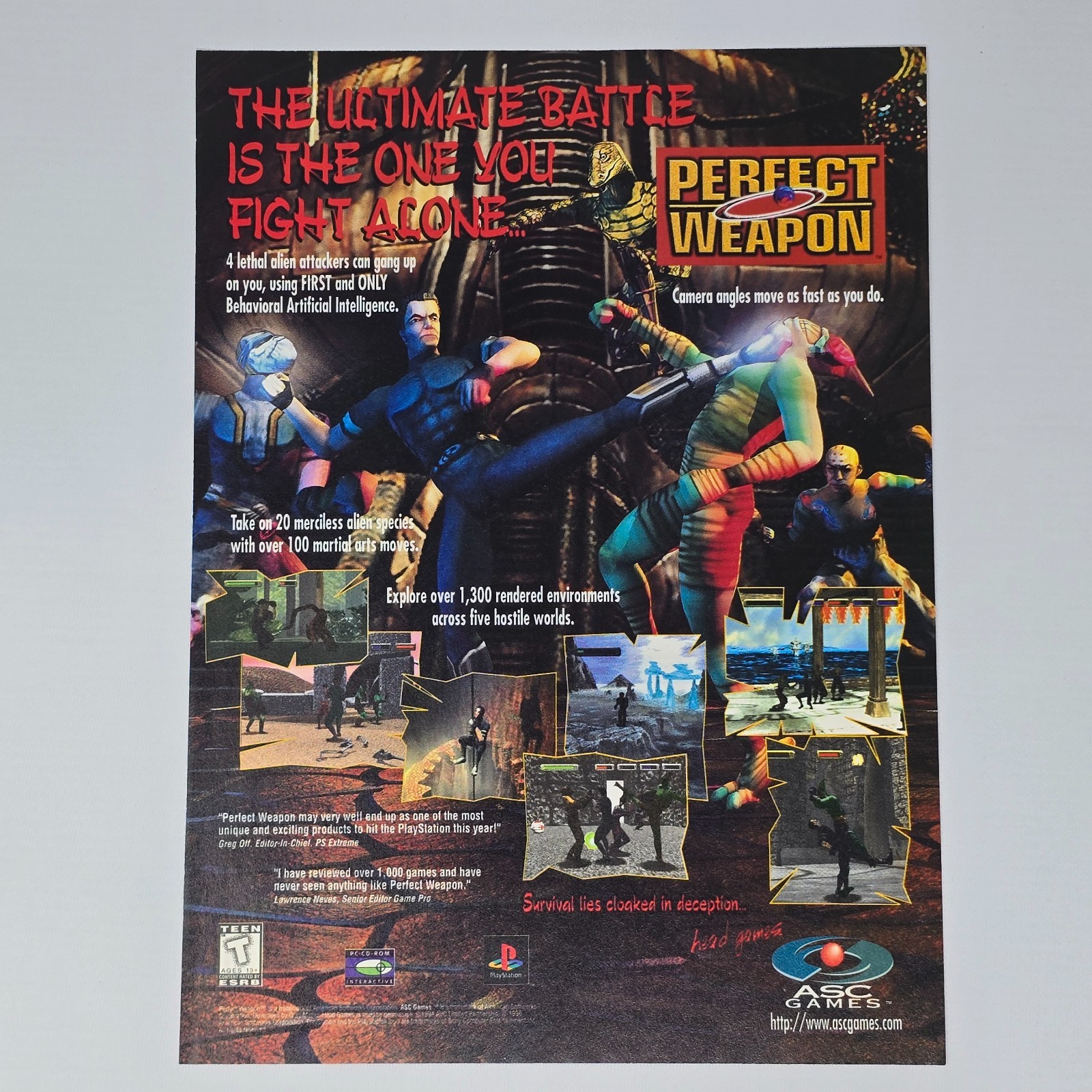 Perfect Weapon PlayStation 1 PS1 Lethal Print Ad/Poster Promo Art