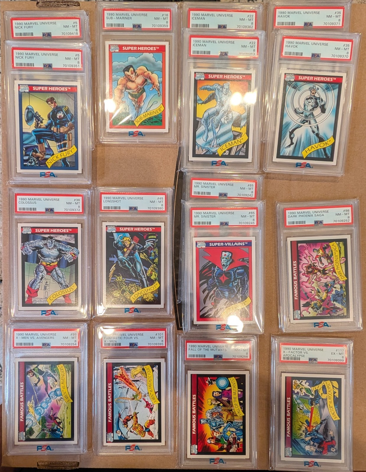 1990 Marvel Universe Singles ALL PSA GRADED Impel - You pick and Save