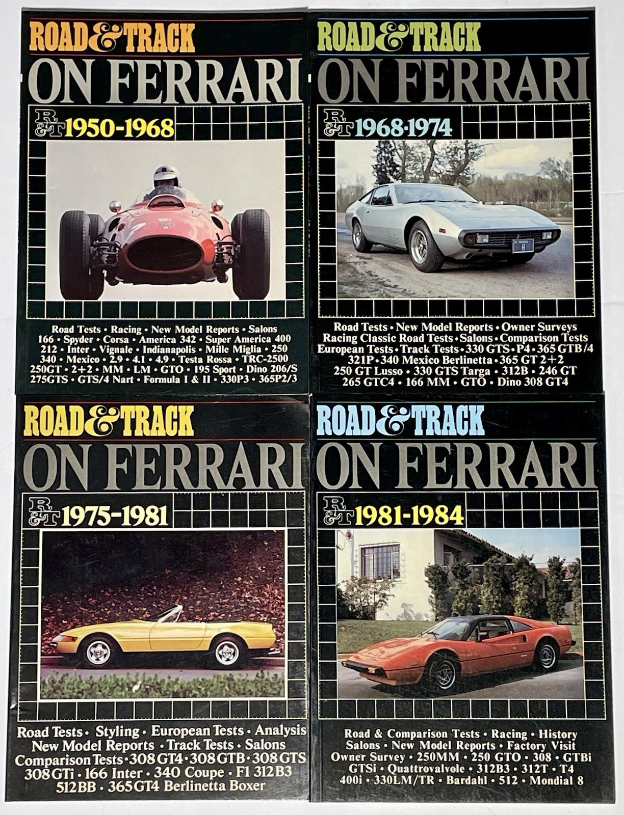 Ferrari Magazine Collection Road and Track Lot 1950-68, 68-74, 75-81, 81-84