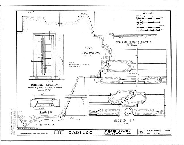 The Cabildo,711 Chartres Street,New Orleans,Orleans Parish,LA,Louisiana,HABS,45