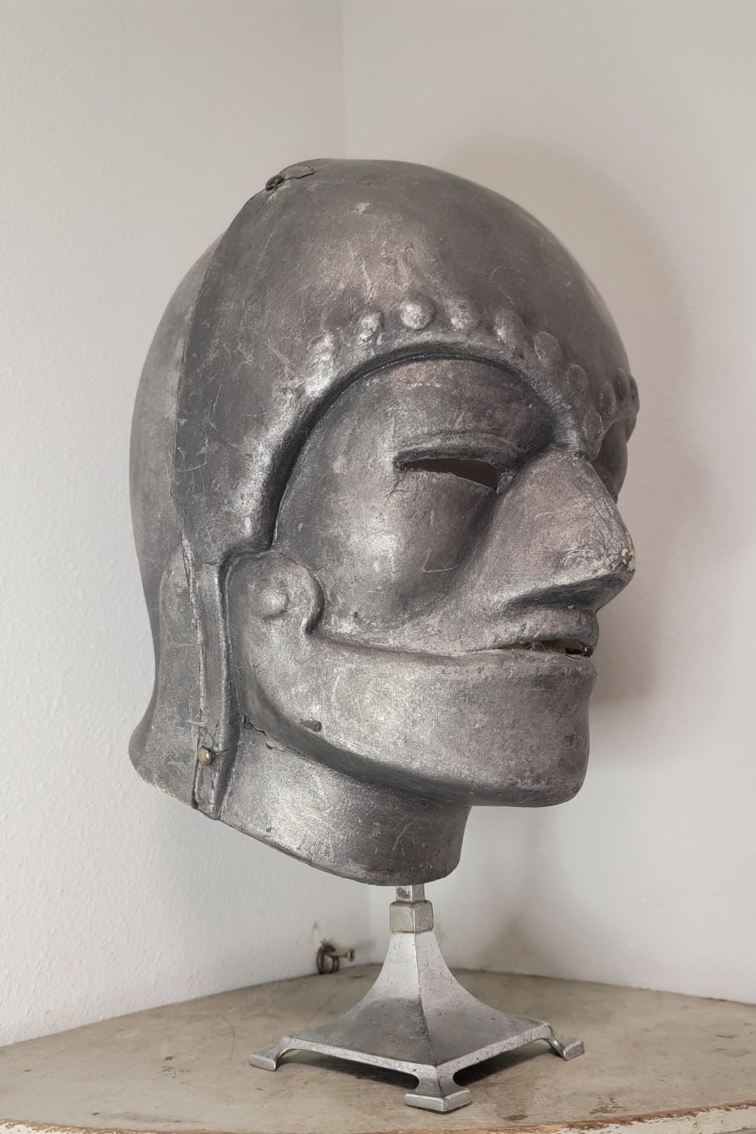 c1950s Dessler & Waldier Paper-mache Robot Mask Store Display Prop Madison Ave.