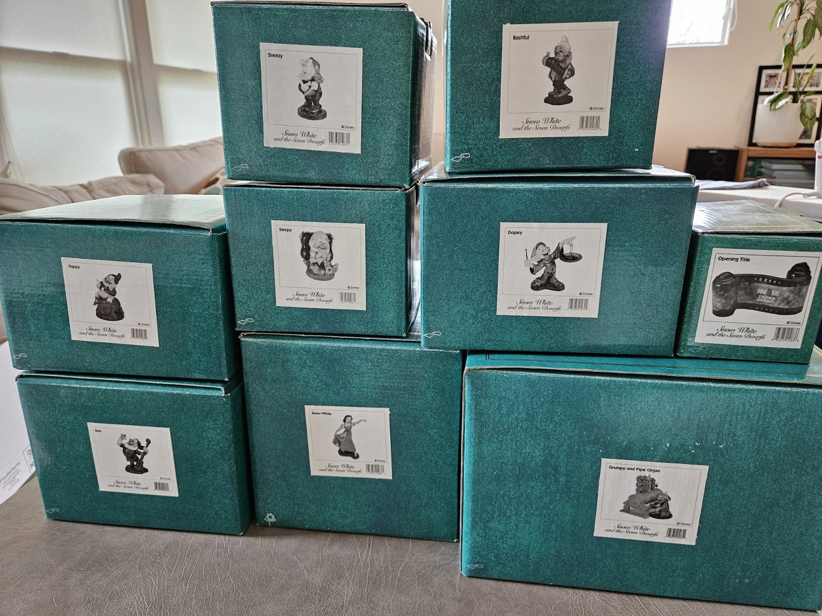 WDCC Disney Snow White & Seven Dwarfs 9pc Set Lot With COAs and Original Boxes