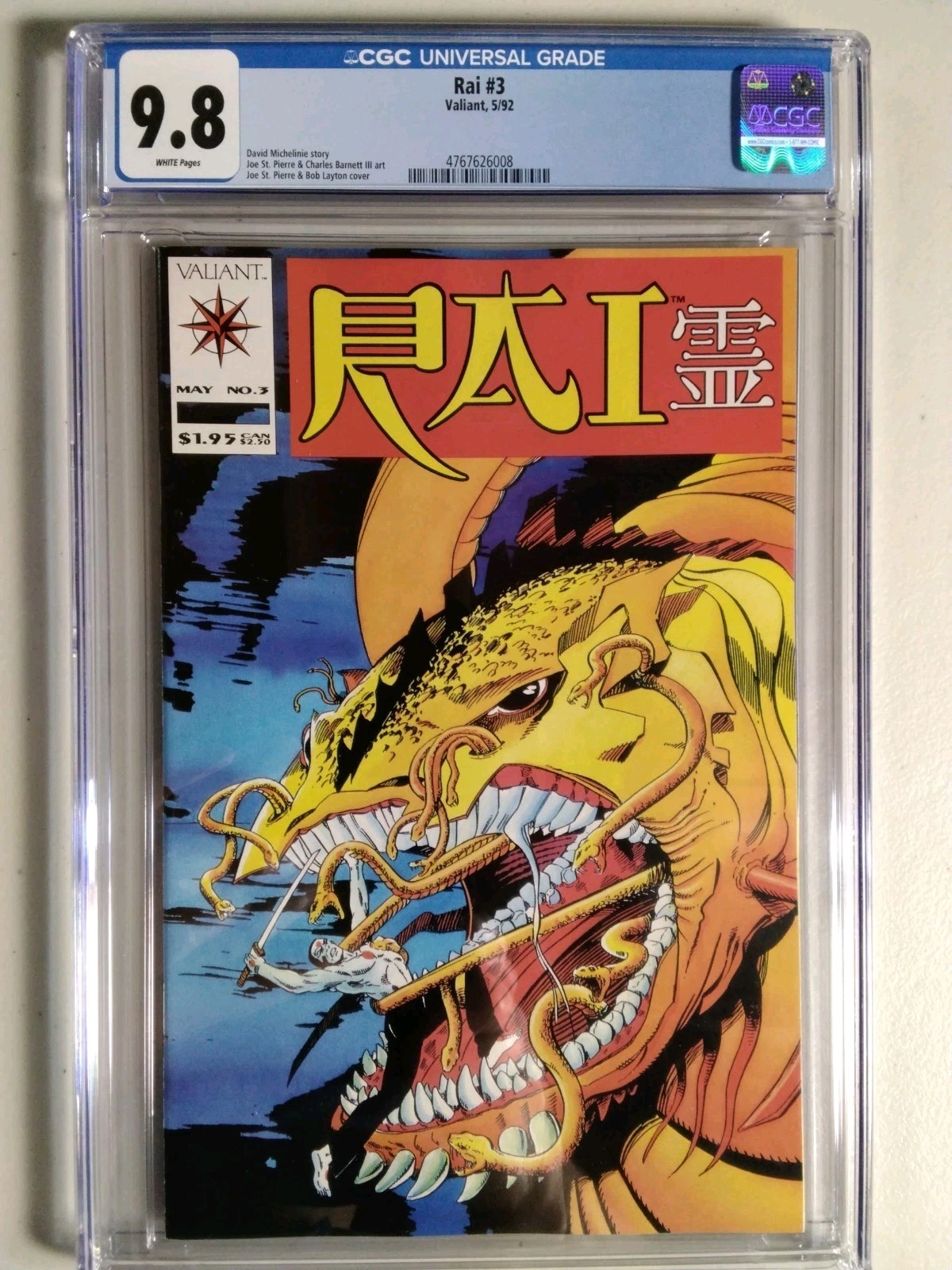 Rai #3 (Valiant Comics May 1992) CGC 9.8