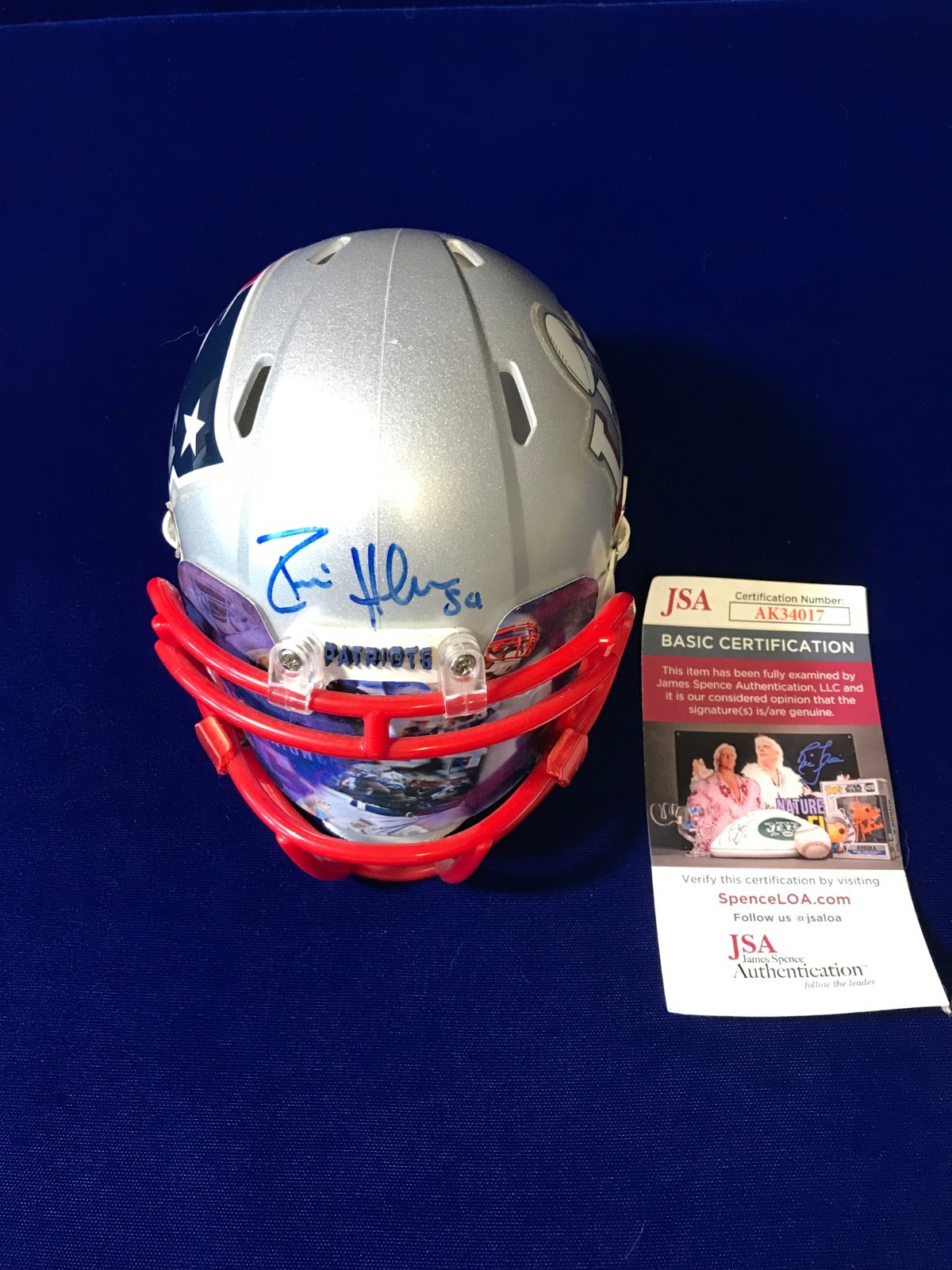 Dont'a Hightower Autographed Mini Helmet NE Patriots JSA Certified