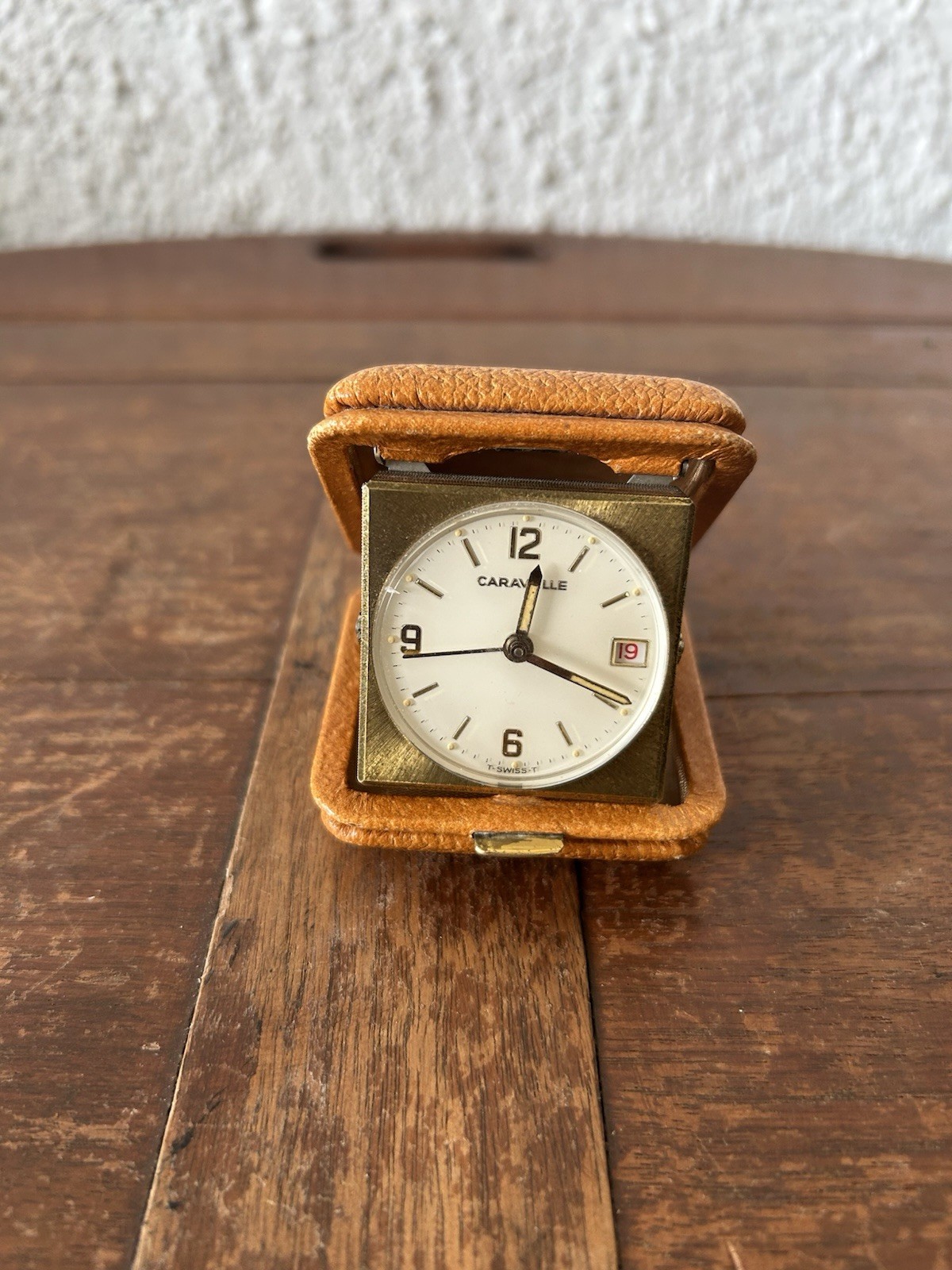 Vintage Travel Alarm Clock | Wind Up | Swiss made | 7 Jewel movement w/ Date