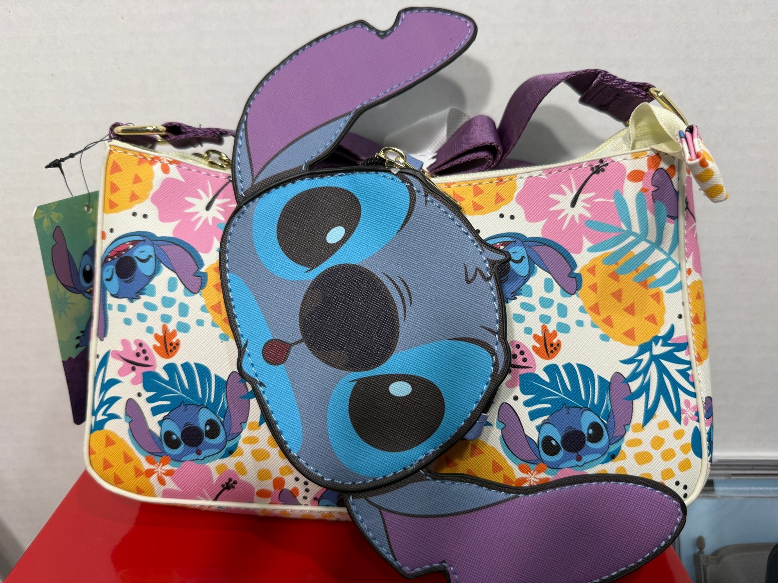 Disney Lilo & Stitch tropical sling crossbody bag with coin purse BNWT