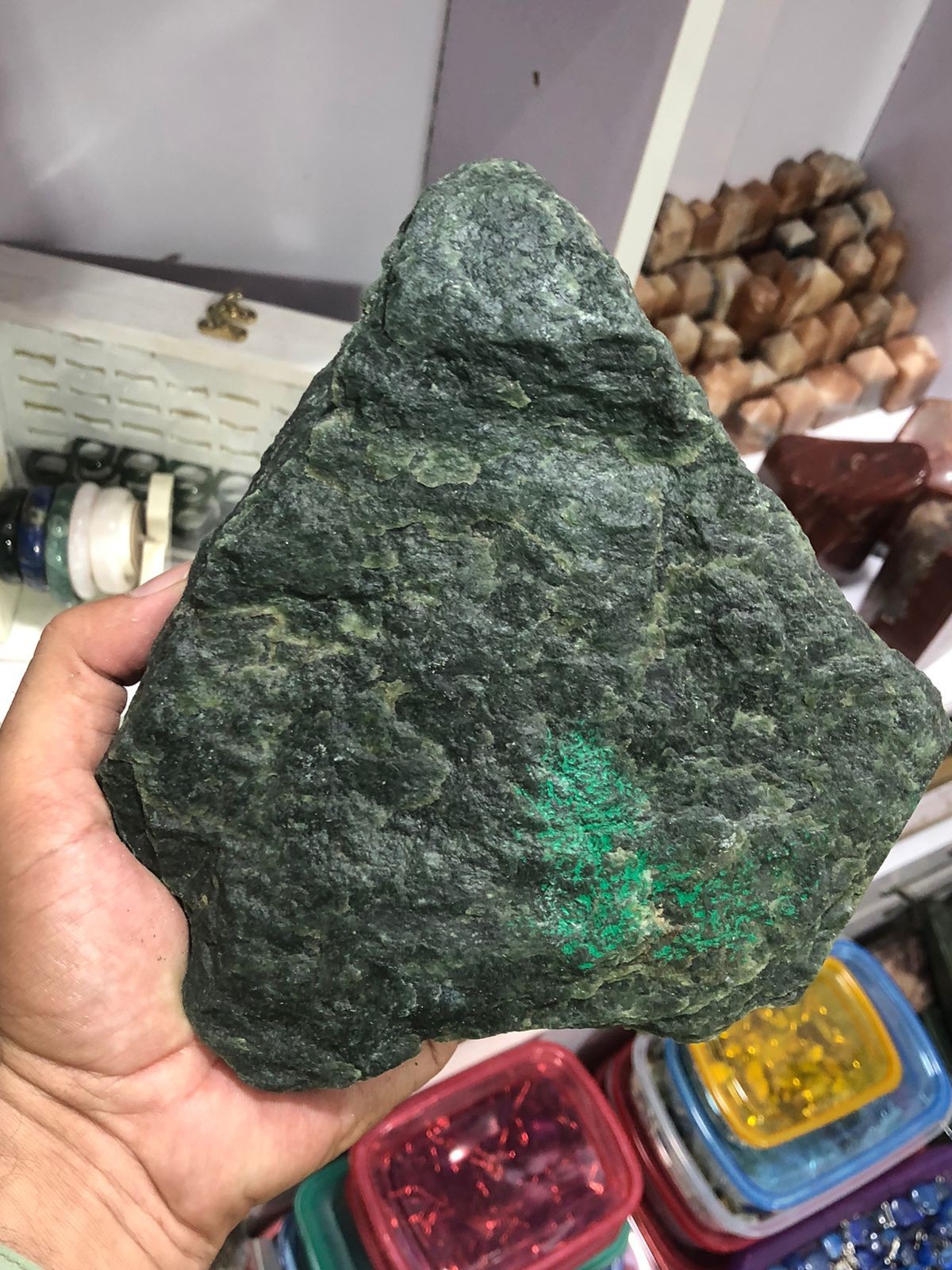 1.2KG Natural Jade Nephrite Raw Stone Unpolished Bulk Lot for Crystal Healing