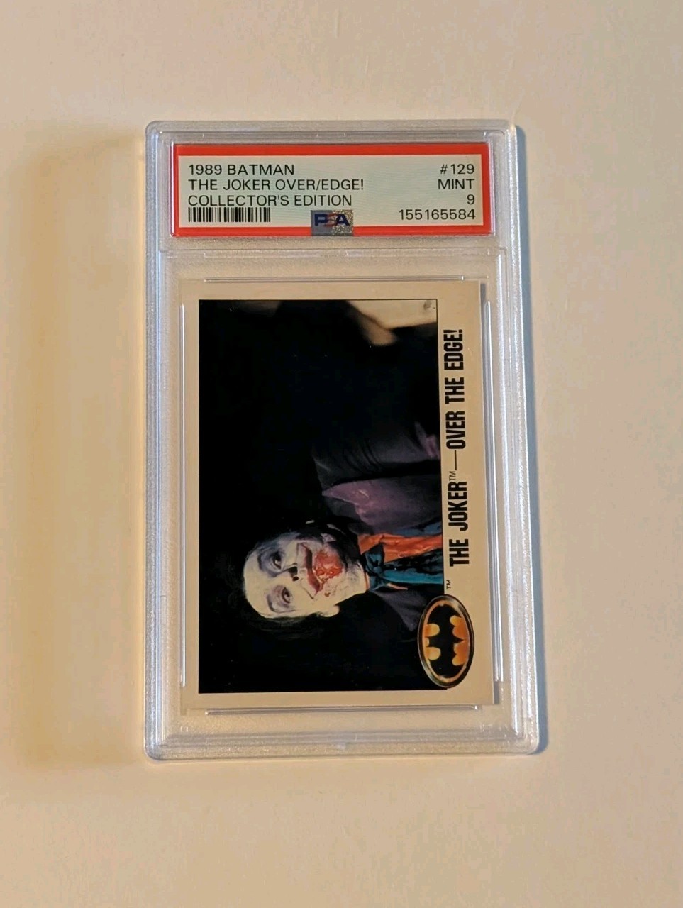 Batman 1989 Topps The Joker-Over The Edge Collector's Edition 129 PSA 9