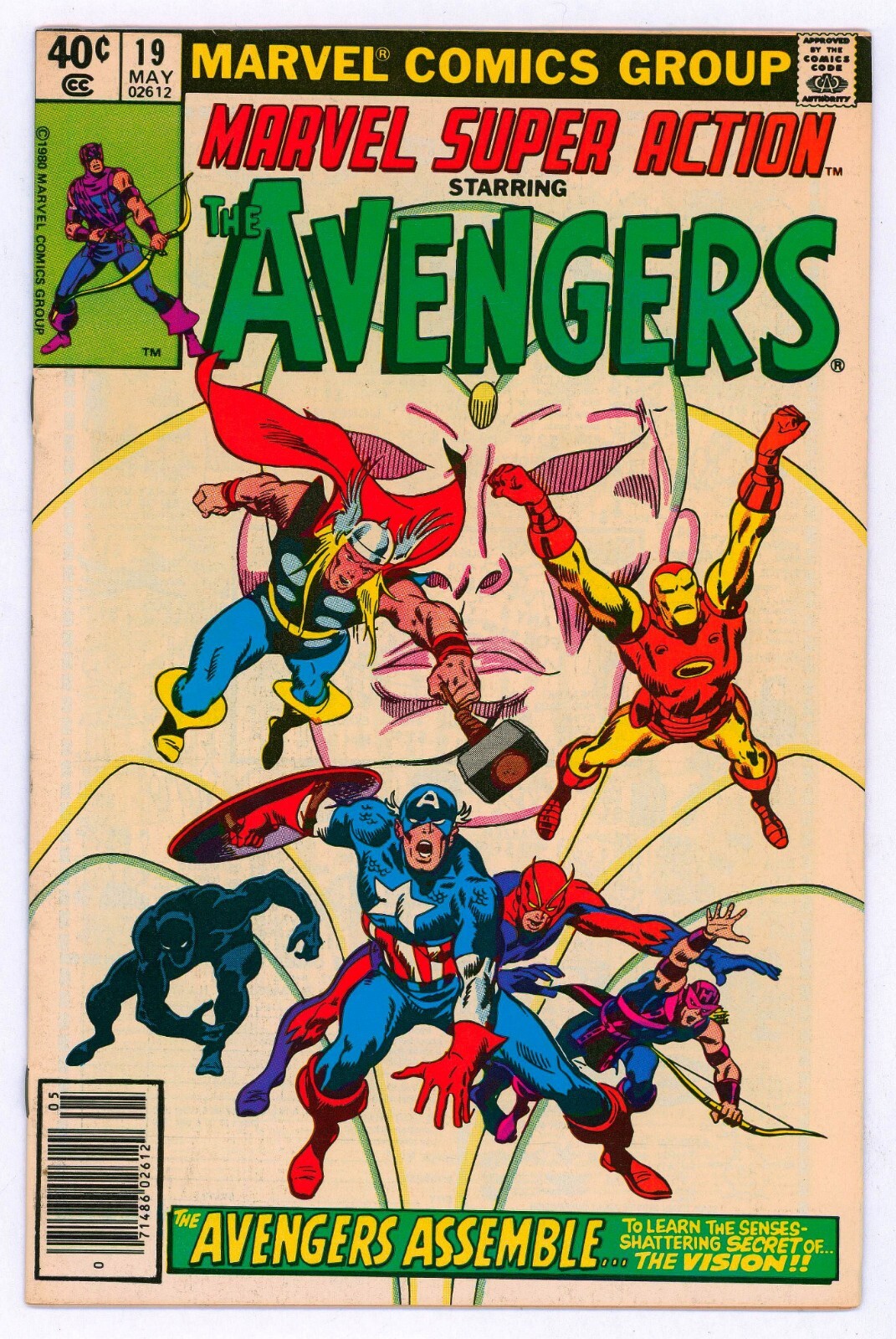 Marvel Super Action # 19 VF+8.5 Comic Newsstand Avengers 1977 Comics