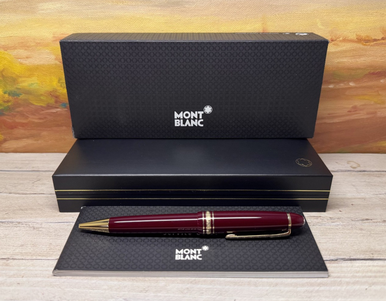 MONTBLANC Meisterstuck Gold Trim Burgundy LeGrand 161R Ballpoint Pen, NOS