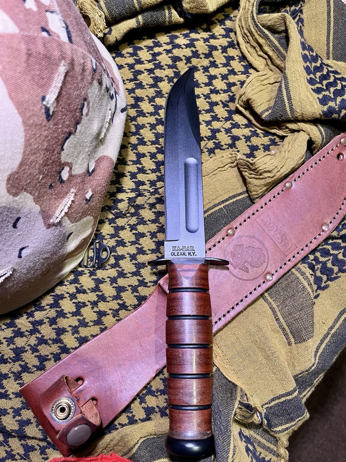 Genuine KA-BAR USMC Fighting/Utility Knife – Made in USA – Olean, New York