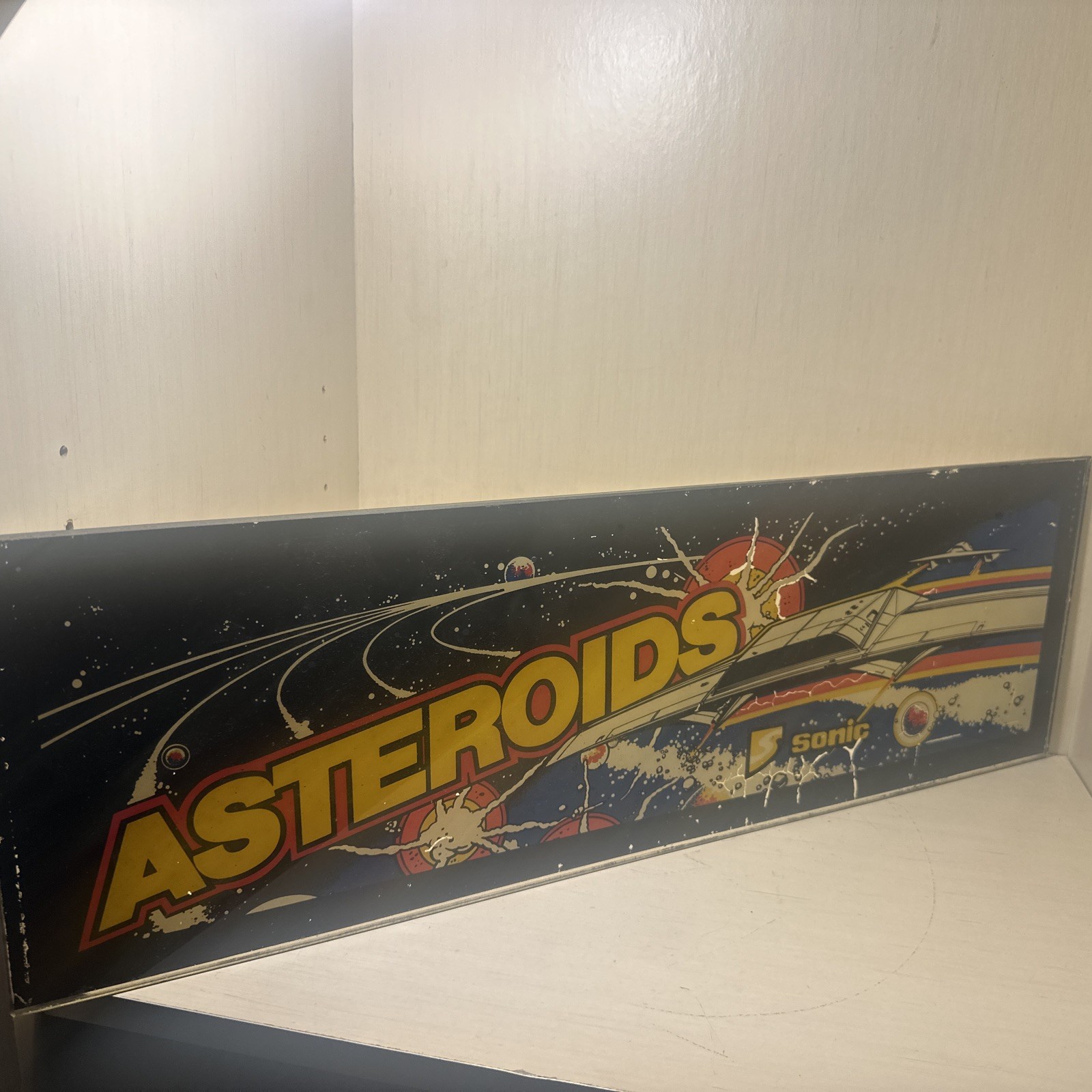 Atari Asteroids sonic Arcade Marquee Original Game Advertising 1979 authentic