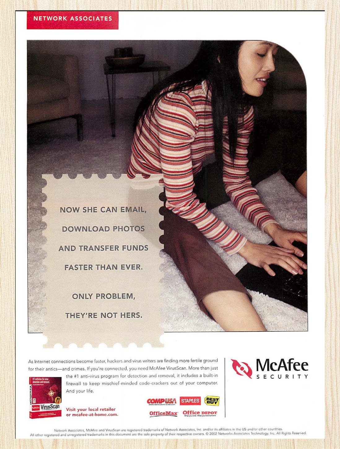 2002 McAfee Security Virus Scan Original Advertisement v1
