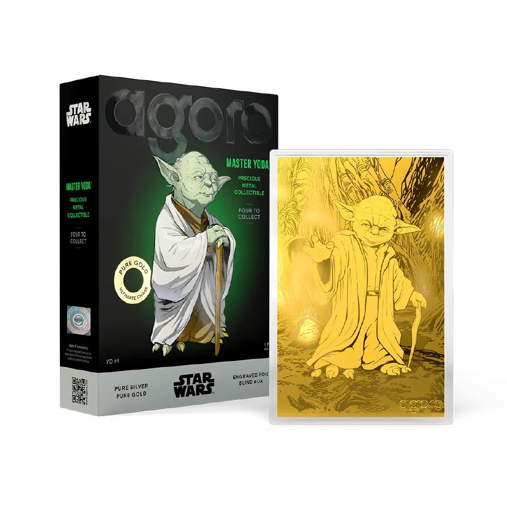Agoro: Star Wars Master Yoda 999 Pure Silver & Gold 5g Limited Edition Blind Box