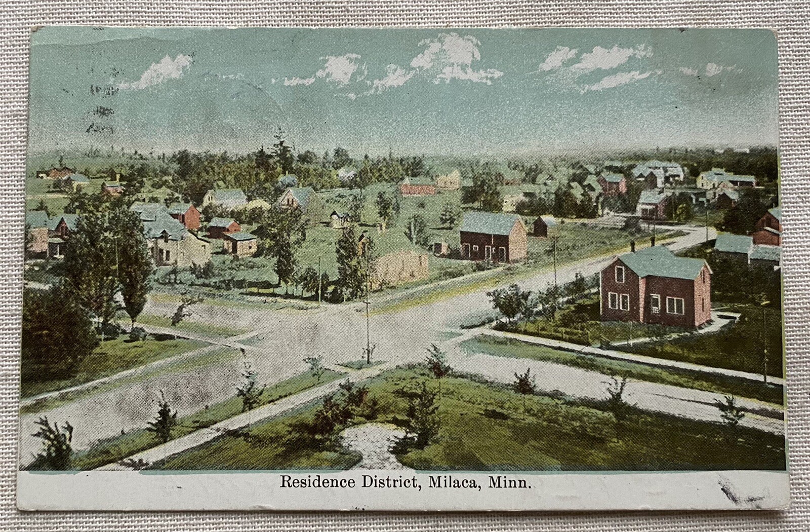 Residence District Milaca Minnesota Vintage Postcard