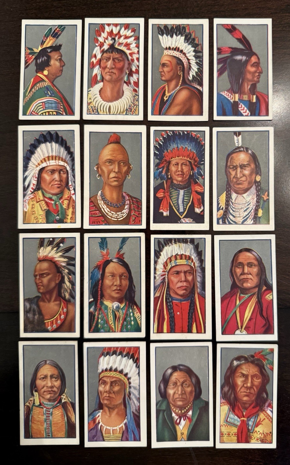 1927 Godfrey Phillips Red Indians Partial Near Complete Set (16/25), Joseph +++