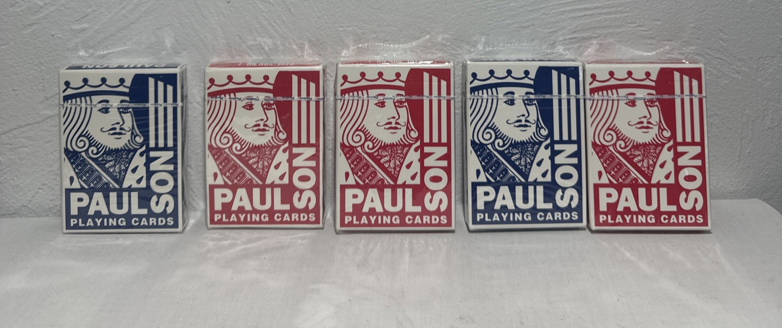 PAULSON 5 Decks Of Playing Cards Sealed Casino