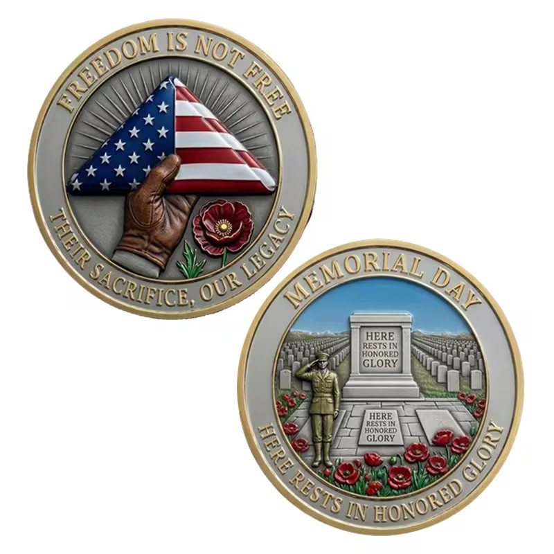 Memorial Day Challenge Coin Freedom Is Not Free Collectable 1-pc