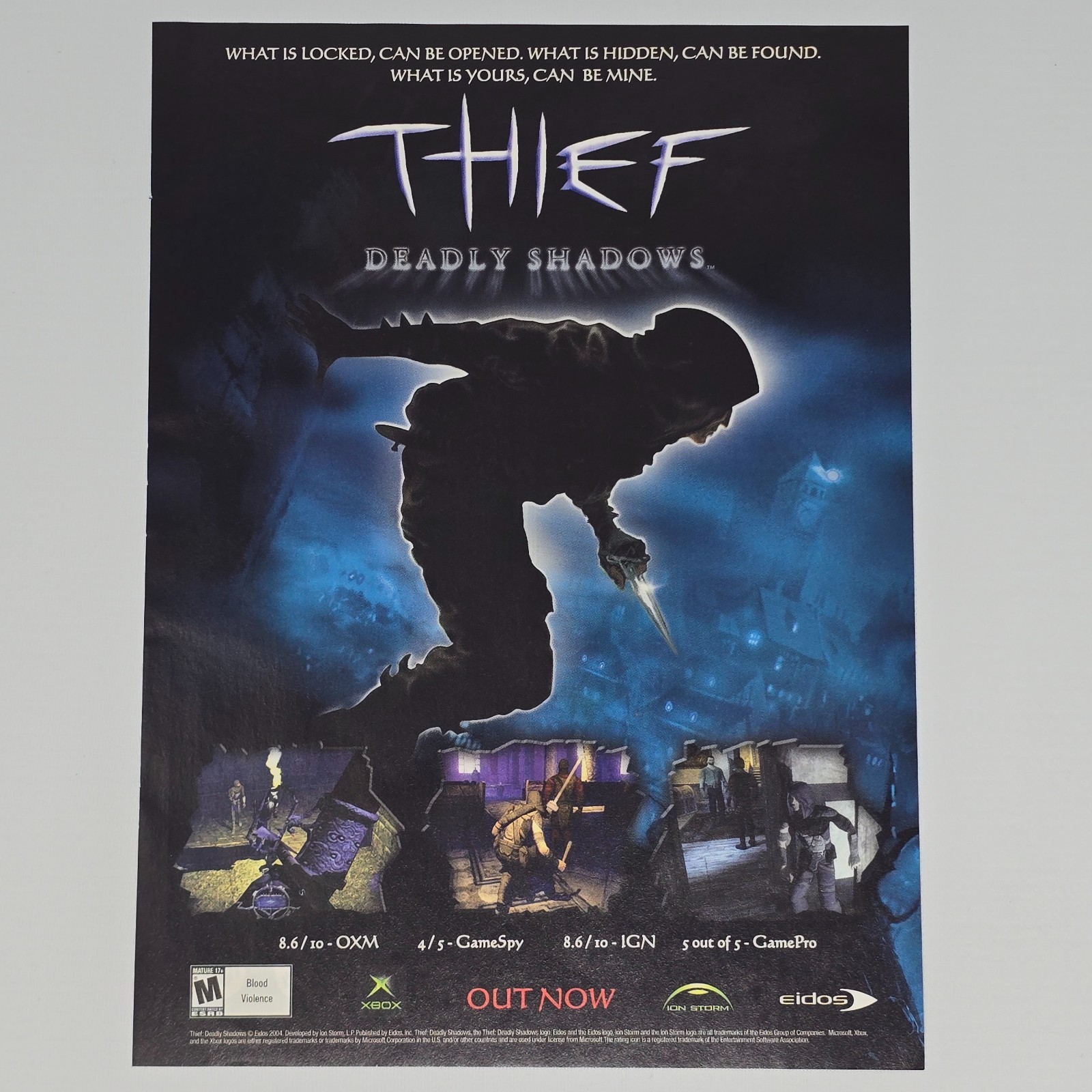 Thief Deadly Shadows Xbox Authentic Magazine Ad