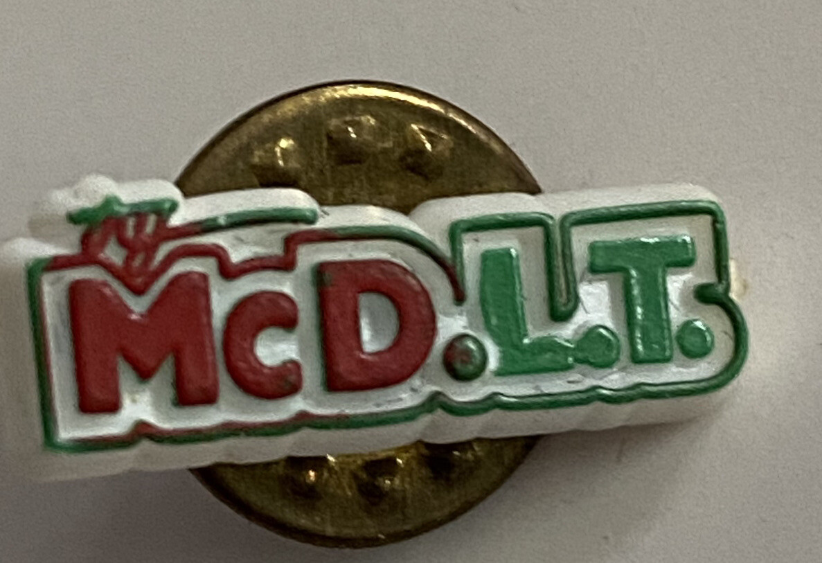 McDonalds Try McD.L.T. Pin Back Employee Promo Work Collectible Vtg