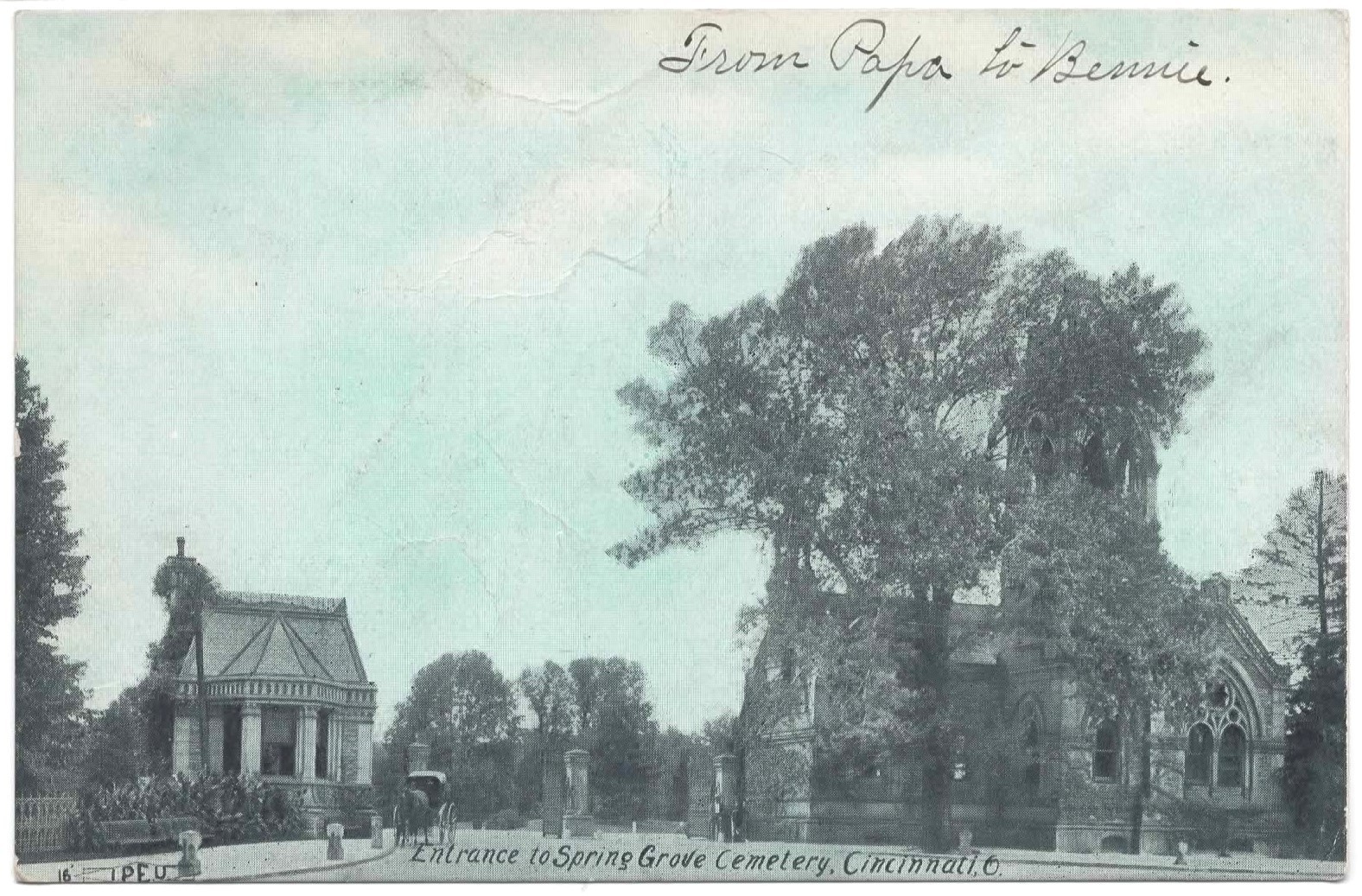 Early 1900\'s Postcard Spring Grove Cemetery, Cincinnati, Ohio Unposted