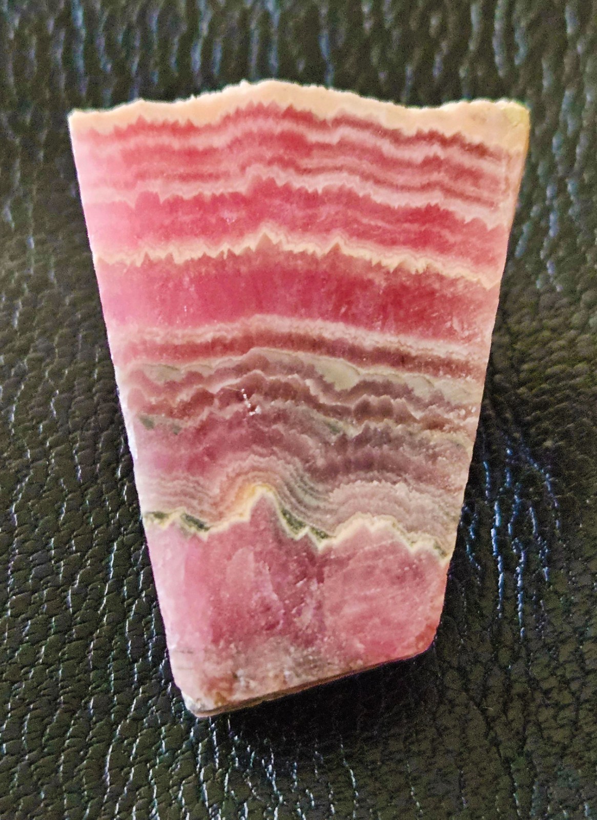 Rhodrochrosite Stalactite “Fan” Slice - Argentina#1