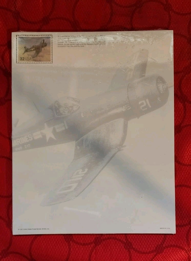 USPS F4U Corsair Aircraft WWII Stationary Pad 1997, Sealed, 40 Sheets BRAND NEW