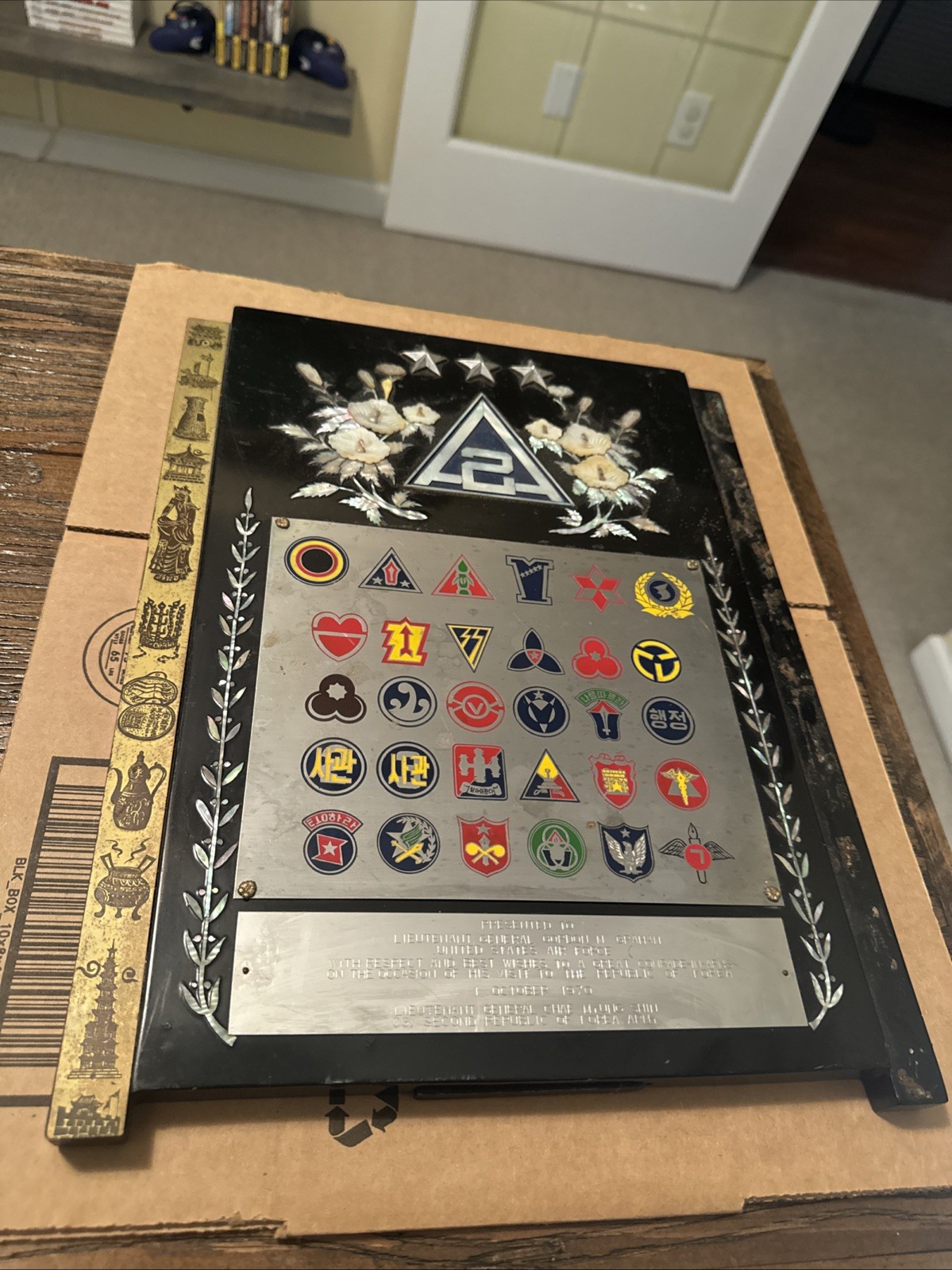 LT. GENERAL GORDON M. GRAHAM WWII PILOT ACE KOREAN GENERAL PRESENTATION PLAQUE
