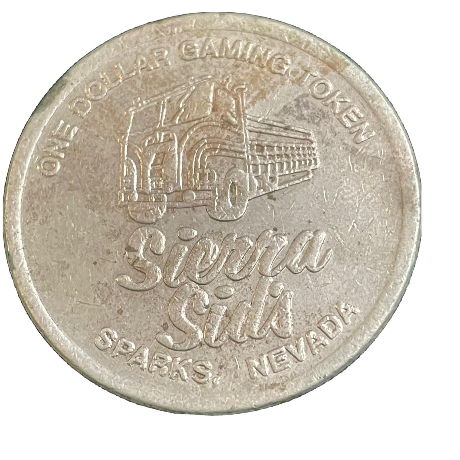 Sierra Sids Casino Sparks Nevada $1.00 One Dollar Gaming token Fire Truck Engine