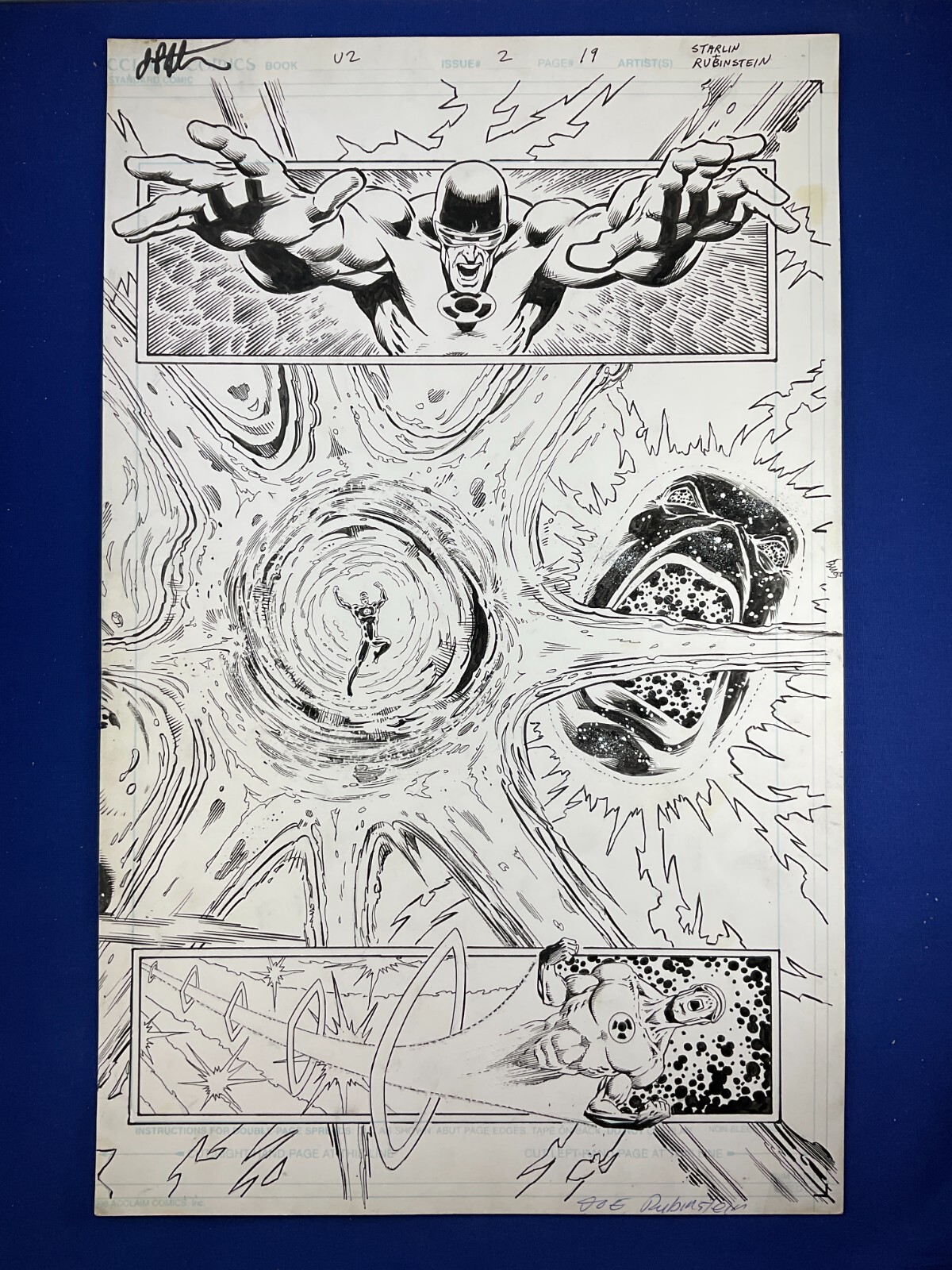 UNITY 2000 #2 pg 19 Jim Shooter Starlin & Joe Rubinstein Valiant Acclaim Comics 
